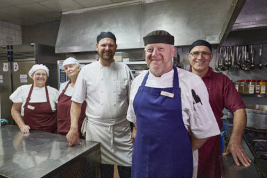 The catering team at Cardinal Clinic